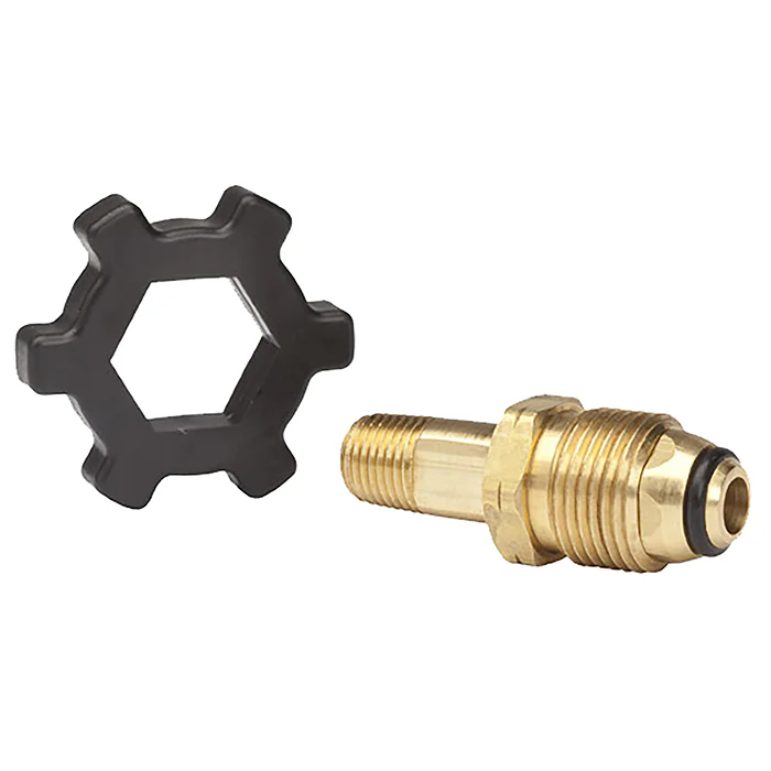 1/4in Male Pipe Thread x Full Flow Soft Nose P.O.L. w/ Handwheel